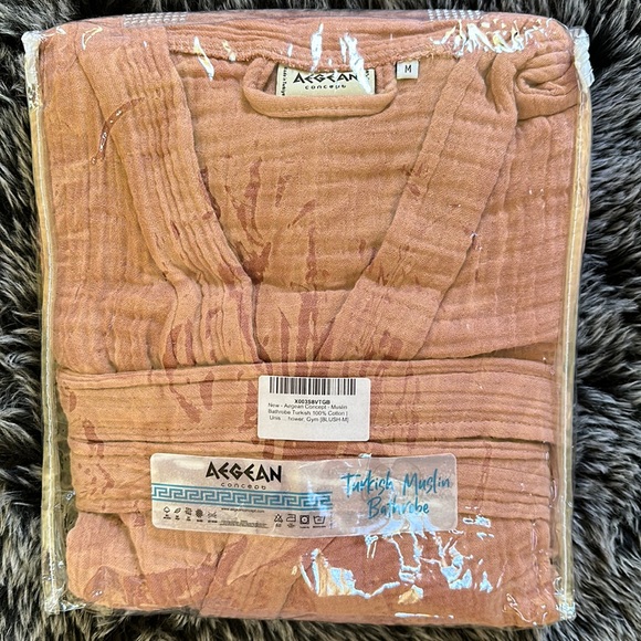Aegean Concept Turkish Muslin Bathrobe - Picture 7 of 10